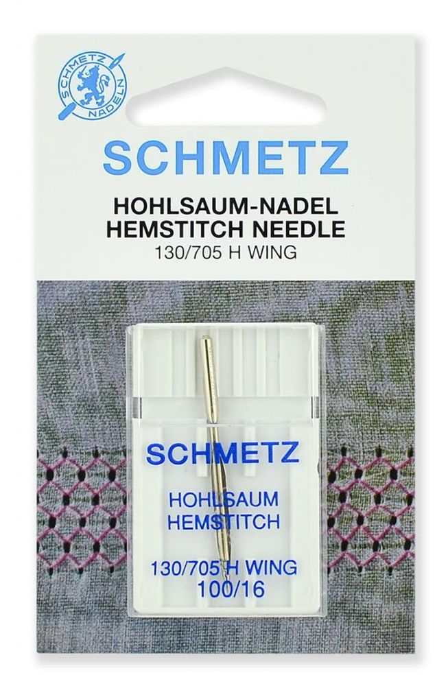 Иглы для швейных машин для мережки Schmetz №100, 1шт, 22:20.2.SES, 10 блист.