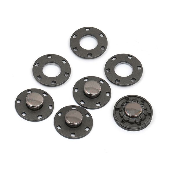 Кнопка пришивная металл ⌀21.0 мм, TBY-S0008, цв.чер.никель матовый уп. 20 шт, TBY