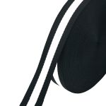 Стропа (ременная лента) 40 мм / 25 метров, 36 черный с белым, 90865