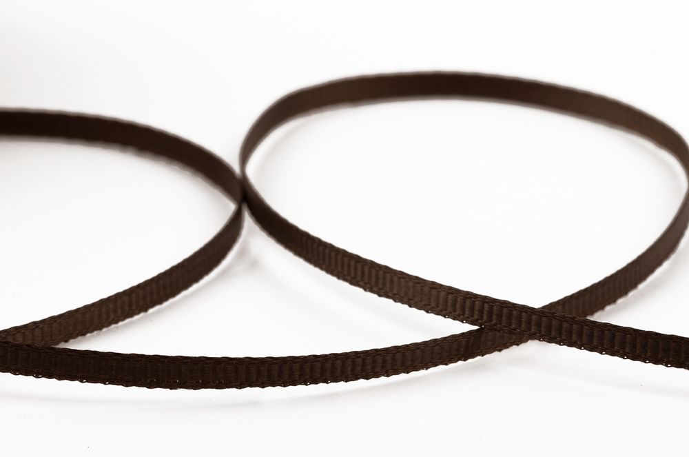 Лента репсовая (в рубчик) 3.0 мм / 91.44 метра, 122 корчнево-серый, Gamma GR-03