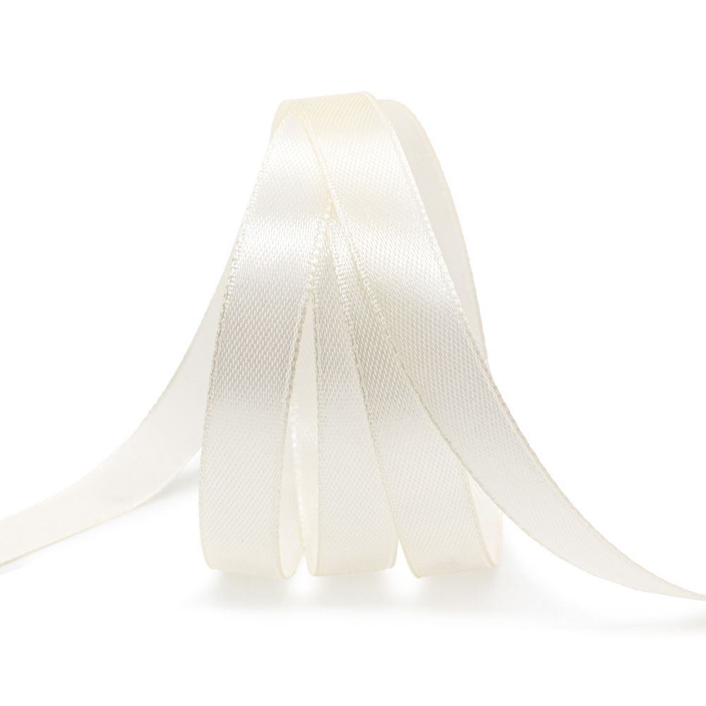Лента атласная 1-сторонняя 12.0 мм / 22.86±1 метров, 047 молочный, Globus