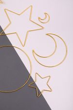 Каркас для рукоделия полумесяц (заготовка) сталь металл, под золото, Gamma RKC-005