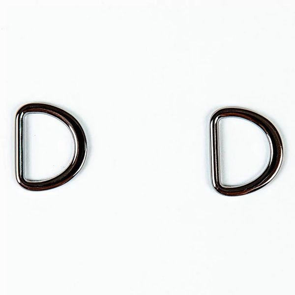 Полукольцо литое металл внутр. 15 мм (внешн. 20х17 мм), плоское, 20 шт, чер.никель ГР, 6869