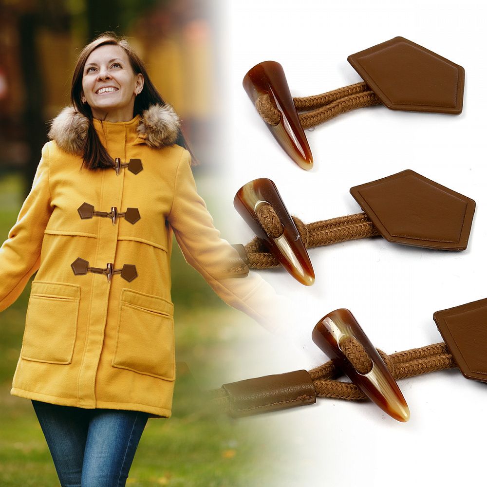 Клевант экокожа 190 мм C-KLV01 цв.коричневый, 3 шт