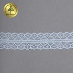 Кружево отделочное в стиле "трикотаж" 30 мм, диз. 277, цв.05 голубой, уп. 27,4 м
