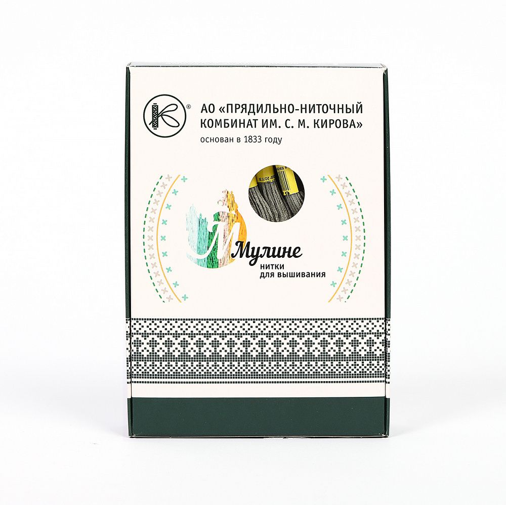 Мулине ПНК им.Кирова цв.6706 оливковый, 24 мотка по 8 метров