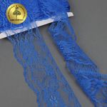 Кружево отделочное в стиле "трикотаж" 70 мм, 1668 цв.синий, 27.4 м