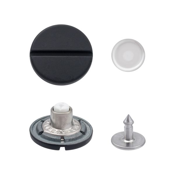 Пуговицы джинсовые ⌀20 мм, фиксированная ножка, Герб, черный матовый, 20 шт, 69050, BIG