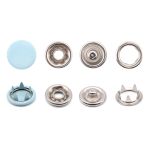 Кнопка рубашечная (джерси) закрытая ⌀9.5 мм, ≈144 шт, МЕТАЛЛ, эмаль, 185 св.голубой матовый, NEW STAR