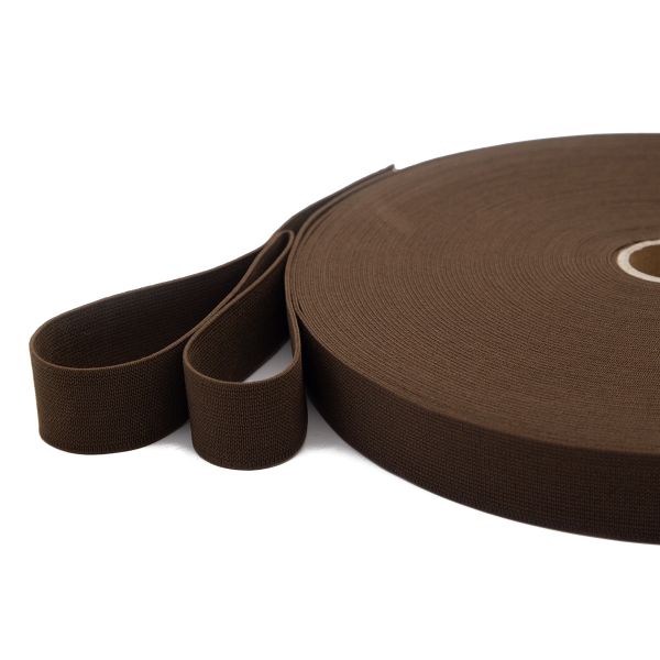 Резинка вязаная 25.0 мм / 25 метров, т.коричневый