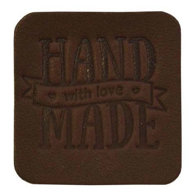 Термоаппликация из кожи Hand Made 3х3см, 100% кожа, 40 светло-коричневый