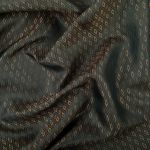 Ткань подкладочная (таффета) с рисунком 96 г/м², 100х145 см, 063 коричнево- черный (ромб), Gamma JTR