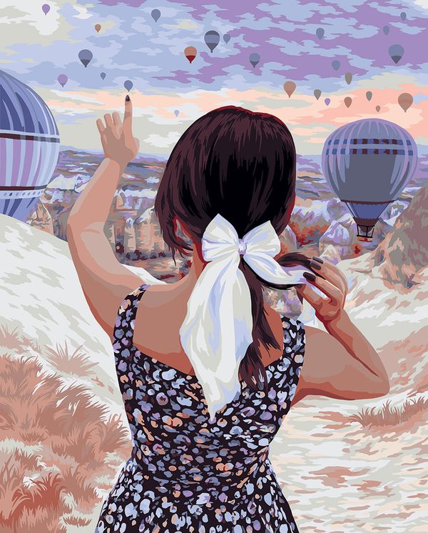 Картина по номерам Фрея, Девушка в долине любви, 50х40 см