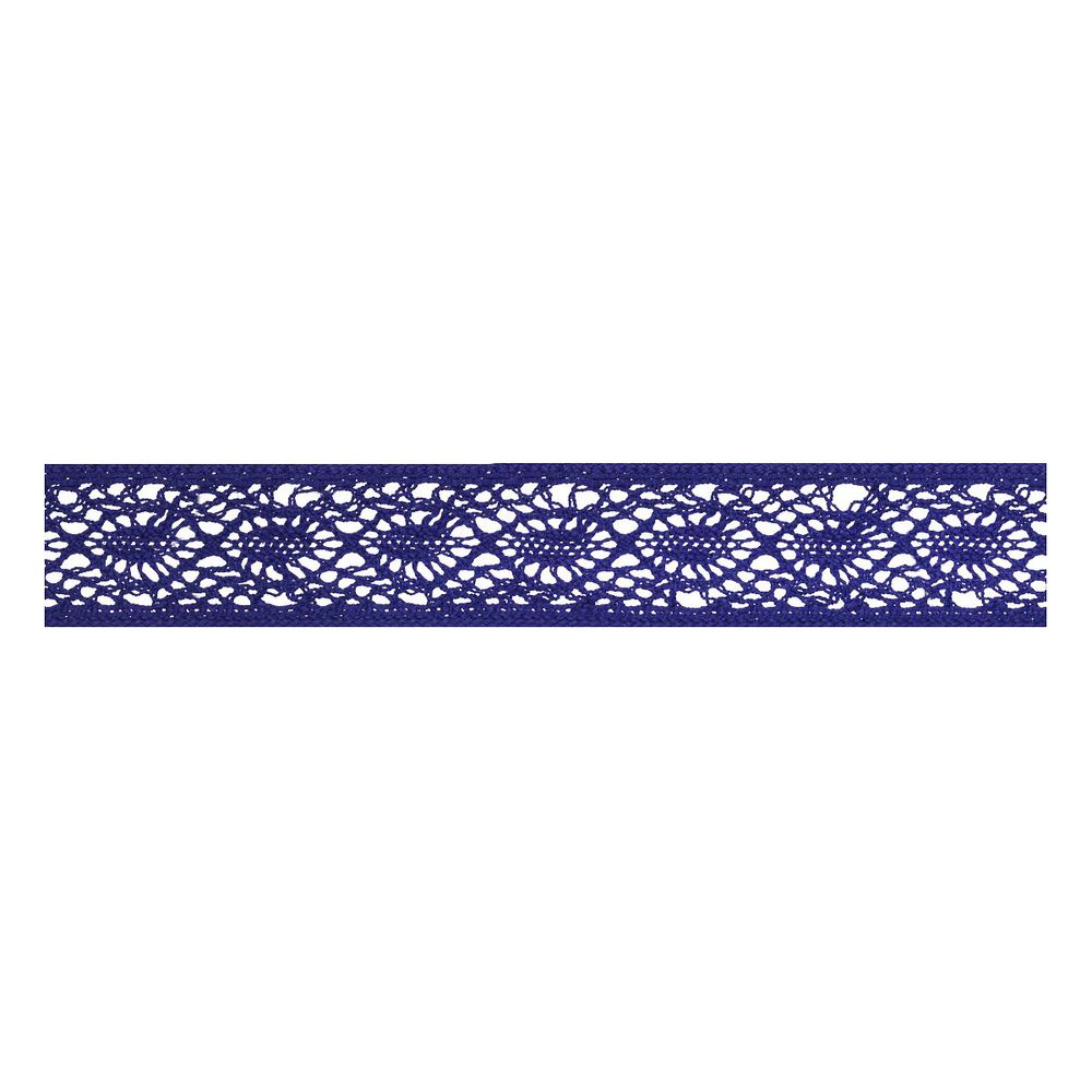 Кружево вязаное (тесьма) 17 мм, 5 шт по 3 м, 094 синий, HVK-43 Gamma