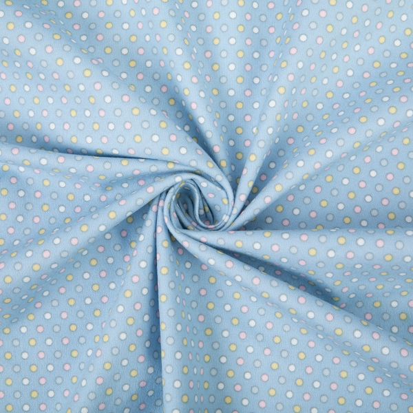 Ткань для пэчворка Peppy Молочные сны фланель, отрез 100х110 см, 175 г/м², МС-07 голубой, Peppy