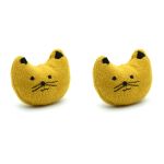 Нашивная декоративная кошка, 5х4см 2 штук (желтый), AR747