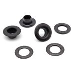 Люверсы металл ⌀_7.3 мм (внутр.), h5.41 мм (внутр.), сталь, черная резина (уп.≈100 шт) New Star