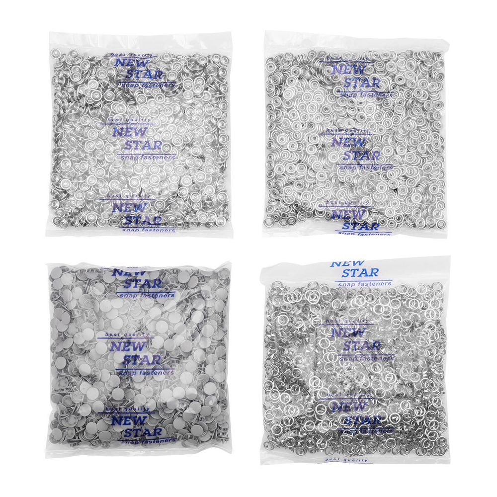 Кнопка рубашечная (джерси) закрытая ⌀9.5 мм, ≈1440 шт, МЕТАЛЛ, эмаль, 523 св.серый матовый, NEW STAR