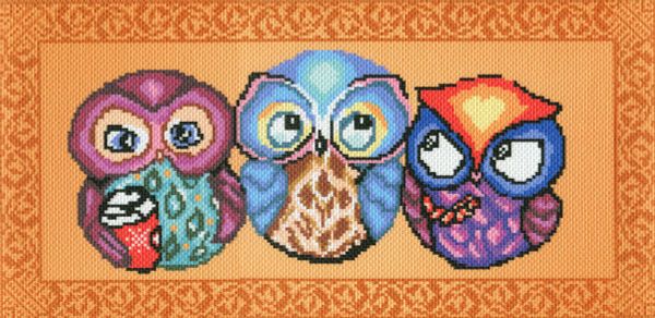 Рисунок для вышивания Матренин Посад (канва), 24х47 -1734 Совушки -подружки