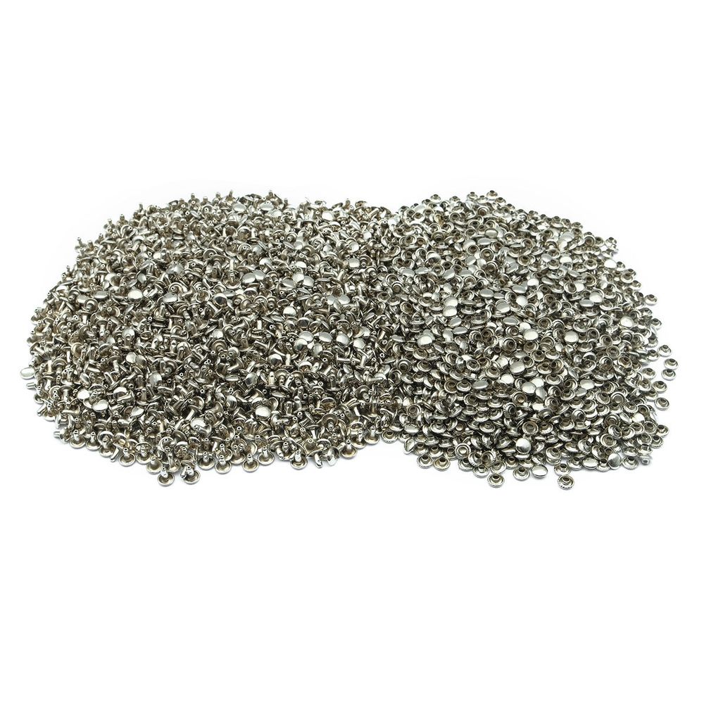 Хольнитены двухсторонние ⌀7 мм, h=6-7 мм, сталь, New Star №33, никель, уп≈2000 шт