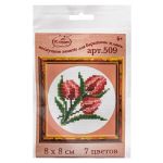 Набор для вышивания нитками РС Студия, Тюльпаны 8х8 см
