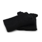 Манжеты трикотажные 6.5х9.5 см, 5 пар, тонкие, 2х2, 004 черный