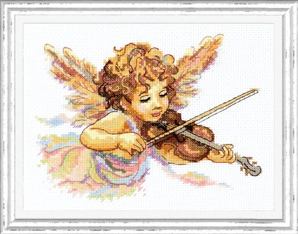 Набор для вышивания нитками Чудесная игла, Тонкие струны любви 18х13 см