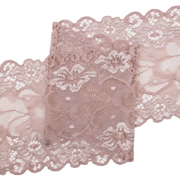 Кружево бельевое эластичное 150 мм / 13.72 м, цв. C344 пудровый