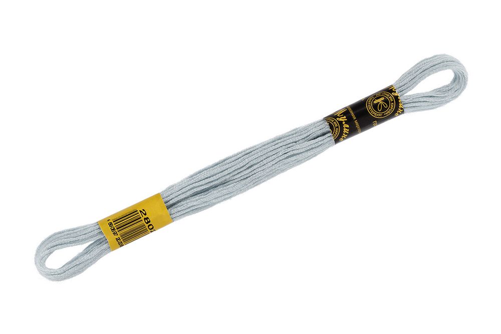 Мулине ПНК им.Кирова цв.2802 св.серо-голубой, Россия, 24 мотка по 8 метров