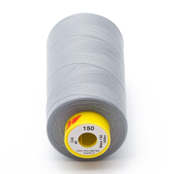 Нитка особо тонкая Gutermann Mara №150 (150/2), 5000 м, 713961, цв. 040 пепельно-серый, 1 катушка