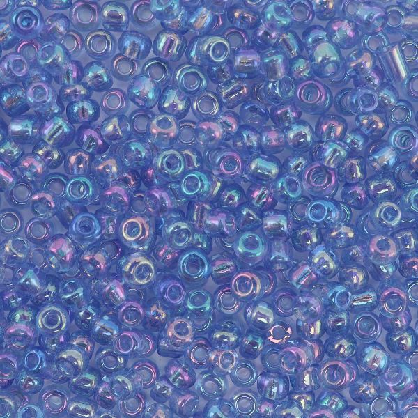 Бисер Astra&Craft 11/0 (2.1 мм), 200 г (10х20 г), цв. 166 св. синий/прозрачный, радужный