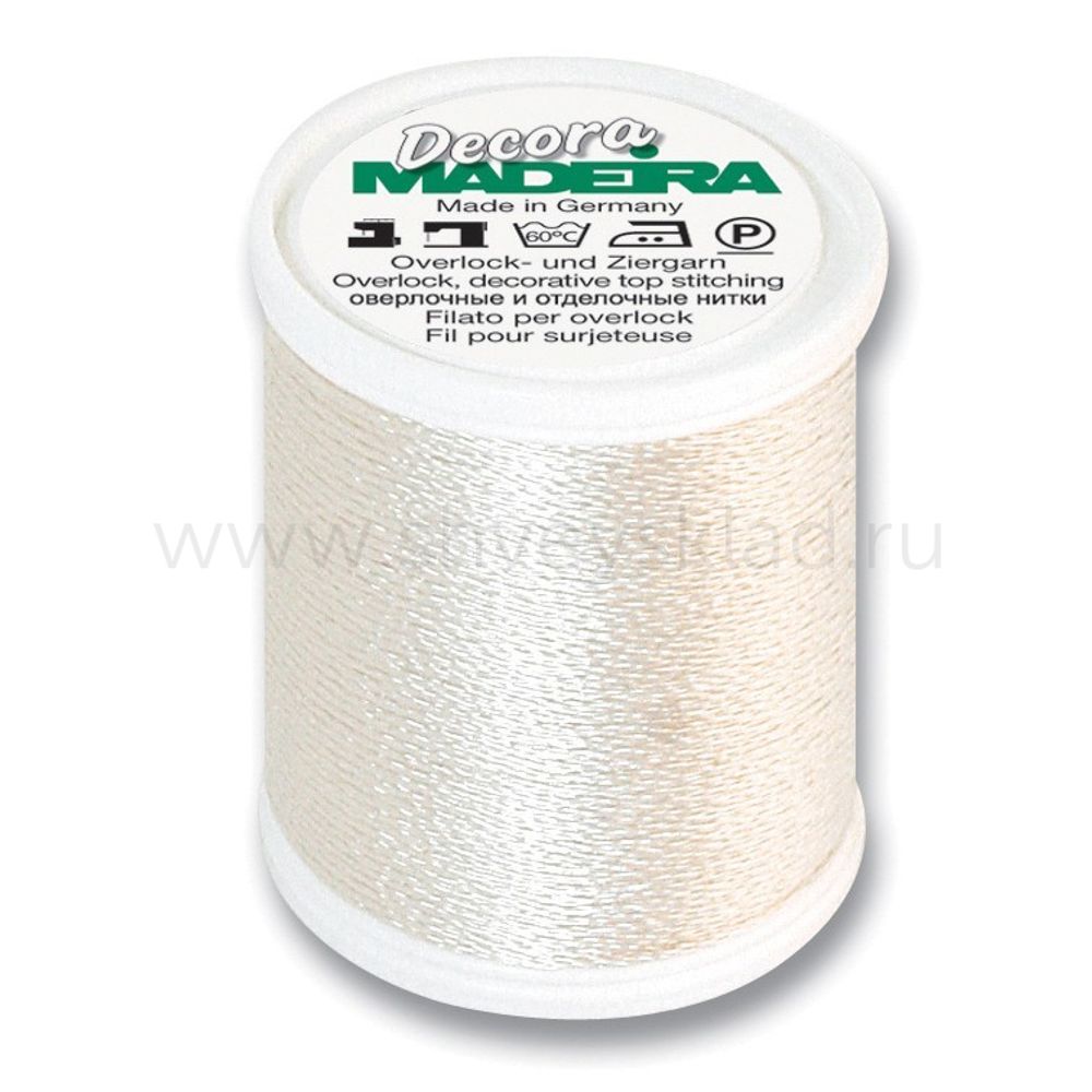 Нитки оверлочные вискоза Madeira Decora №6, 100 м, цв. 1482, 9306, 5 катушек