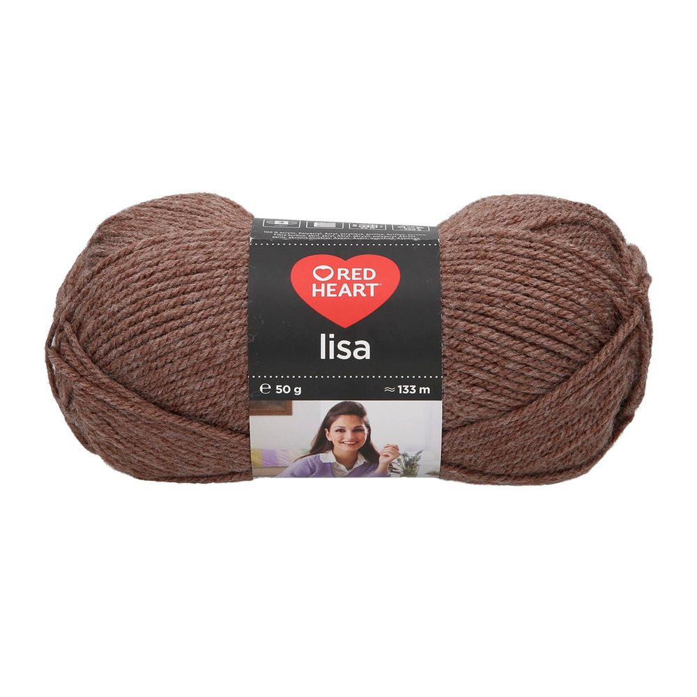 Пряжа Red Heart (Рэд Харт) Lisa / уп.10 мот. по 50 г, 133м, 08197 древесный меланж /TOS/