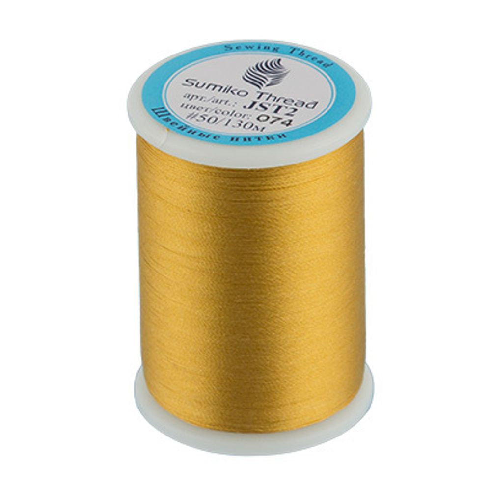 Нитки вышивальные SumikoThread 130 м, №074 золотой