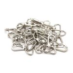 Карабин металл 25.0 мм (40х30 мм), цв.никель, 20 шт