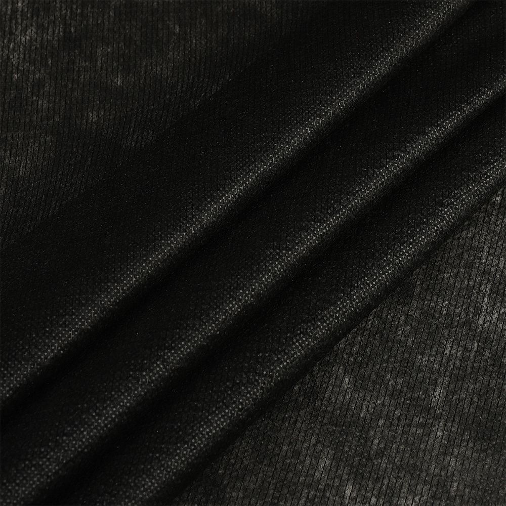 Флизелин клеевой точечный нитепрошивной 44 г/м², цв.черный, шир.90см, 100м