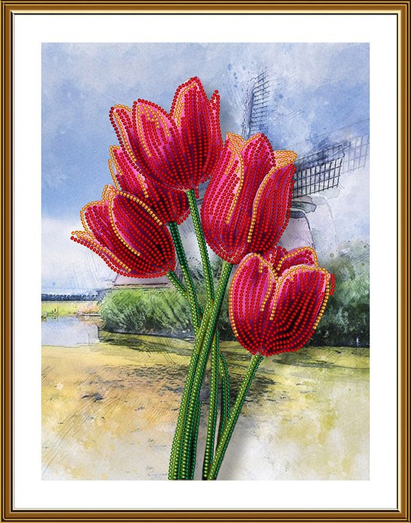 Набор для вышивания бисером Нова Слобода, Голландские красавицы 24х18 см