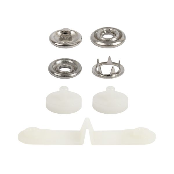 Кнопка рубашечная (джерси) открытая ⌀9.7 мм, 15 шт, никель, (1213-030 №2), KOH-I-NOOR BABY