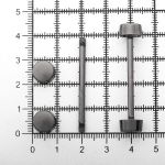 Шпилька для сумки металл L-30мм/10мм с таблеткой ⌀10мм, черный никель ГР, 66787, 10 шт