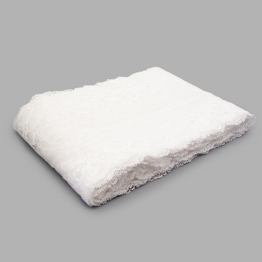 Кружево бельевое эластичное 165 мм / 10 м, цвет белый