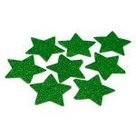 Набор декоративных элементов из ткани Звездочки 35х0,5мм 8 шт (зелёный), 28655
