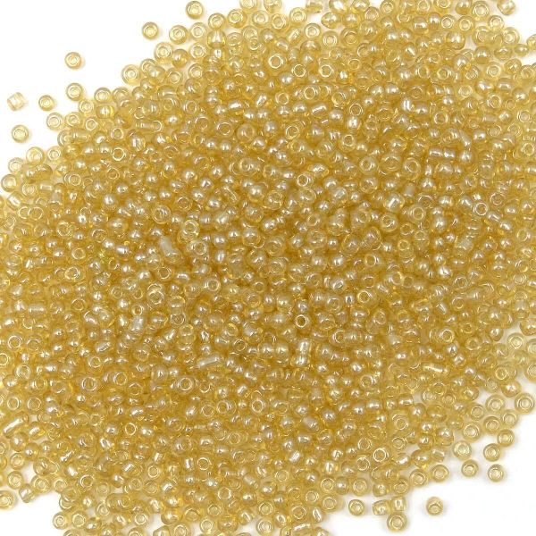 Бисер Astra&Craft 11/0 (2.1 мм), 200 г (10х20 г), цв. 2206 св.бежевый/прозр.с цвет.центром (глянцевый)