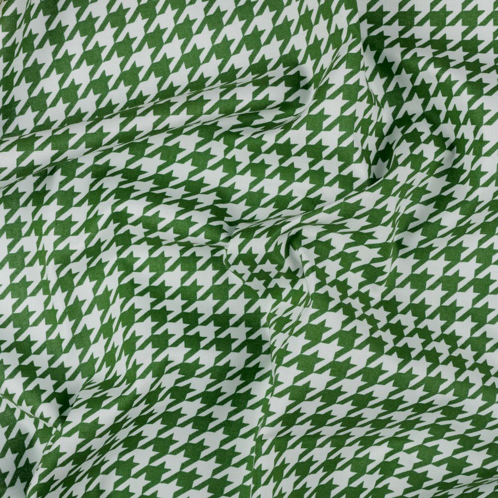 Ткань для пэчворка Peppy Бабушкин сундучок, рулон 112 см / 5 метров, БС-19 гусиная лапка я.зеленый, Peppy