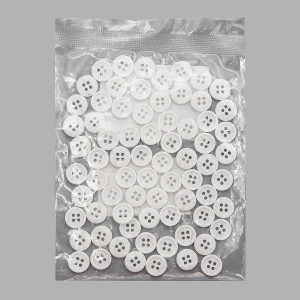 Пуговицы 4 прокола 18L (11мм), (Wht-01 белый) CN2732, 144 шт