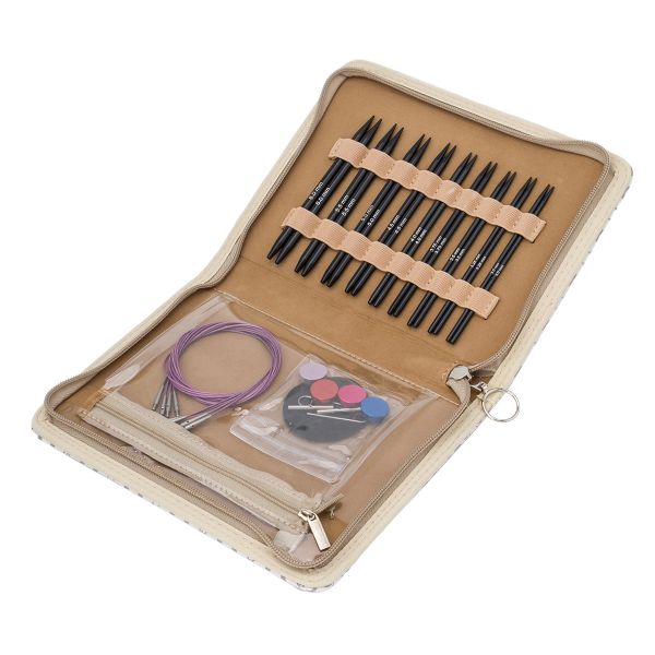 Набор съемных спиц для вязания 11,5см, 9 размеров (3мм-6мм), алюминий