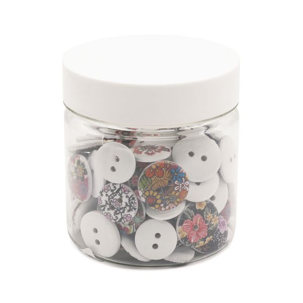 Украшения декоративные пуговицы деревянные Цветочки-лепесточки №12, 15-18 мм, 100 шт