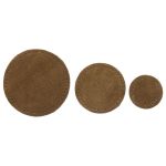 Набор заплаток пришивных из замши, круг ⌀4см, 6см и 8см, с перфорацией, 3 шт, 100% кожа (32 кэмел), 59401