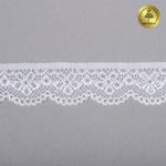 Кружево эластичное (стрейч) 25 мм, 8032, цв.01 белый уп.50м, Kruzhevo