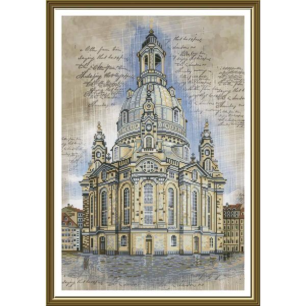 Набор для вышивания нитками Нова Слобода, нитками Германия. Дрезден27,5х47,5см