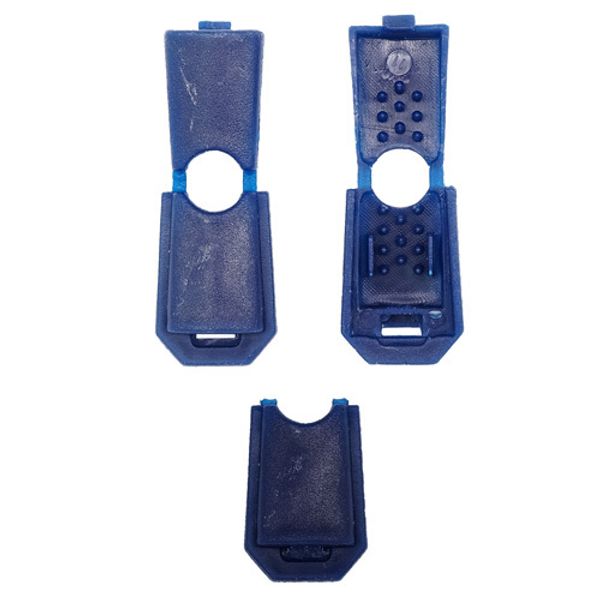 Наконечник для шнура пластик 13х9 мм, ПП, т.синий, 100 шт